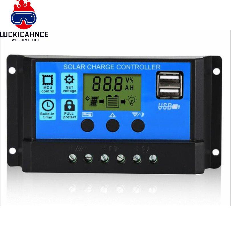 Bộ Điều Khiển Sạc Năng Lượng Mặt Trời 60a 50a 40a 30a 20a 10a 12v 24v Lcd