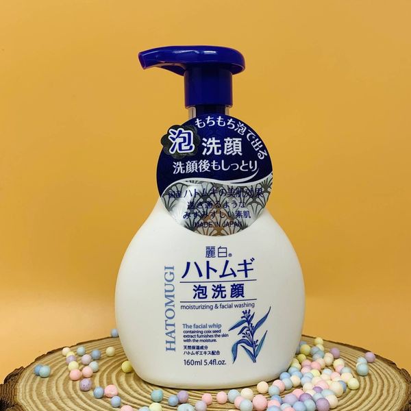Sữa Rửa Mặt Hatomugi Tạo Bọt Moisturizing &amp; Facial Washing 160ml