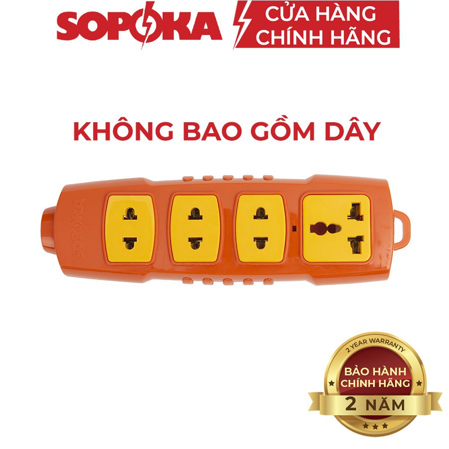 [HÀNG CHÍNH HÃNG] Ổ cắm điện chịu tải 2 lỗ, 3 lỗ, 4 lỗ cắm 6000W lõi sứ chống cháy, chống va đập