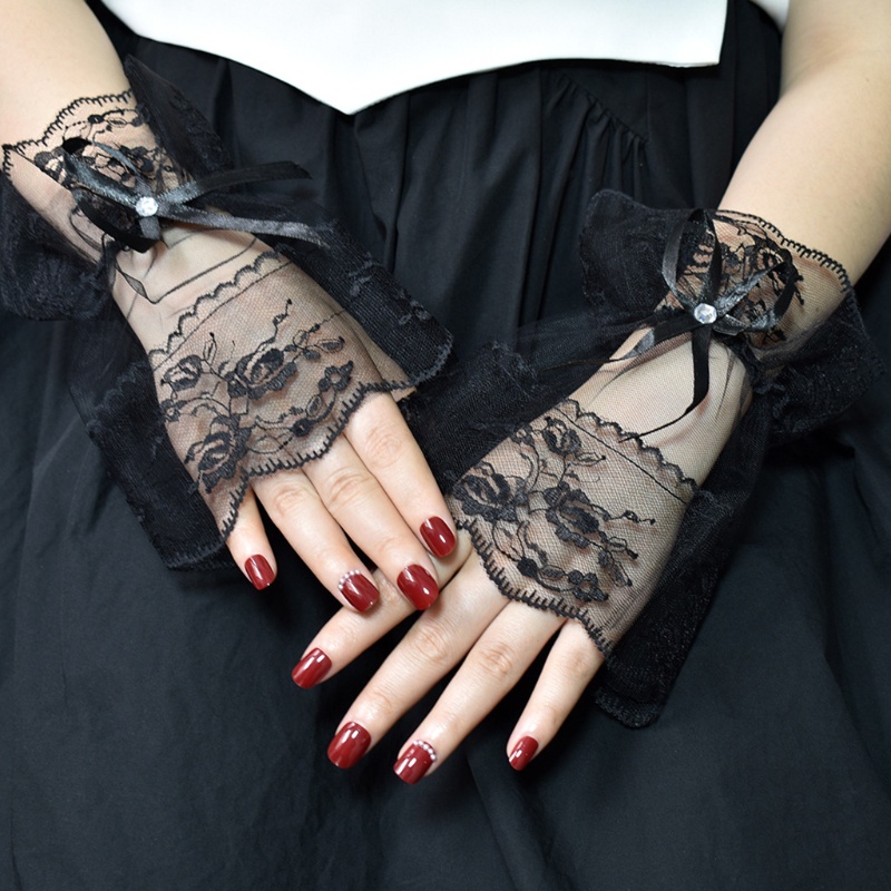 Youyo Găng Tay Giả Ren Có Thể Tháo Rời Phong Cách Steampunk Lolita Cho Nữ