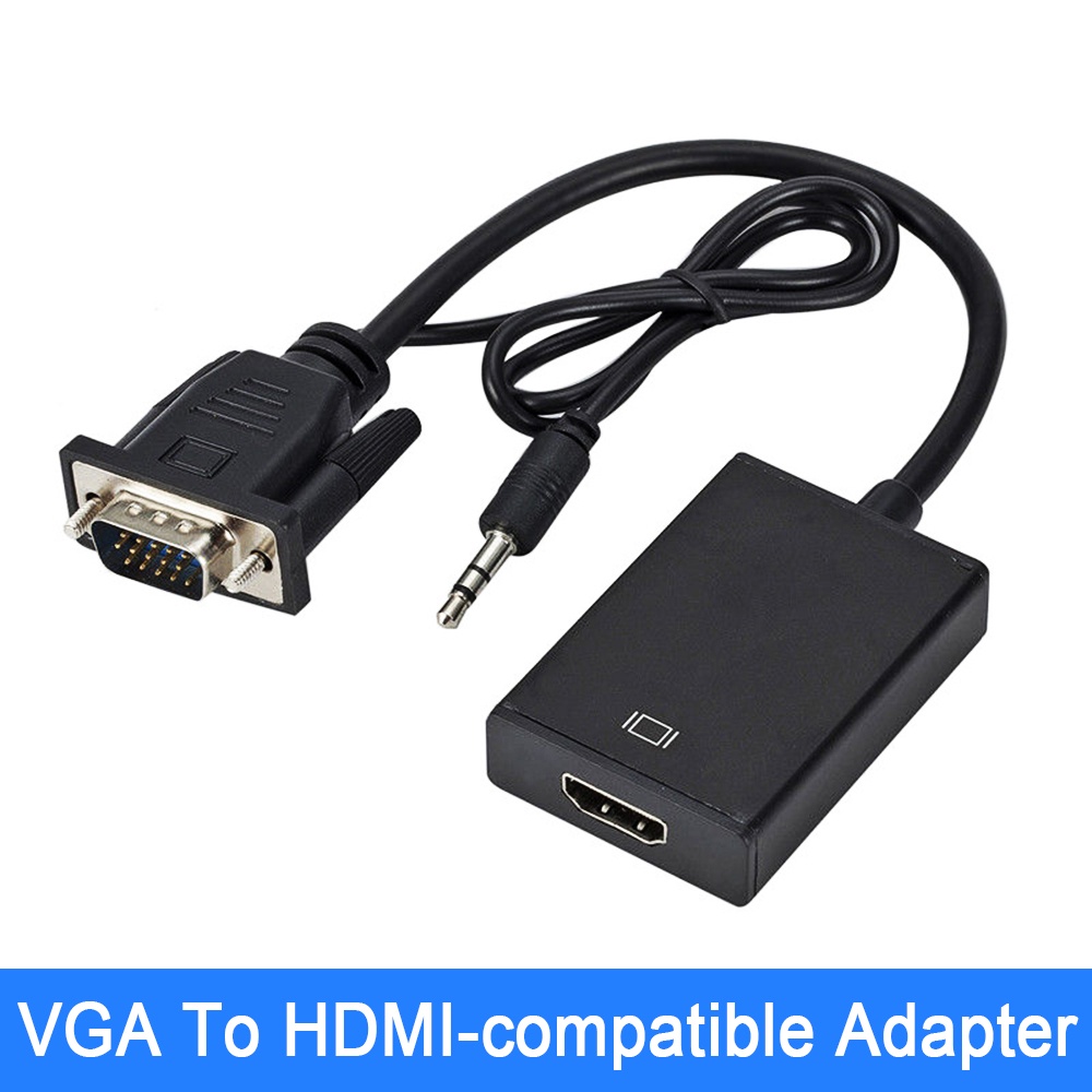 Cáp ChuyểN VGA Sang HDMI 1080P VớI ĐầU CắM 3.5Mm Cho PC HDTV ps4