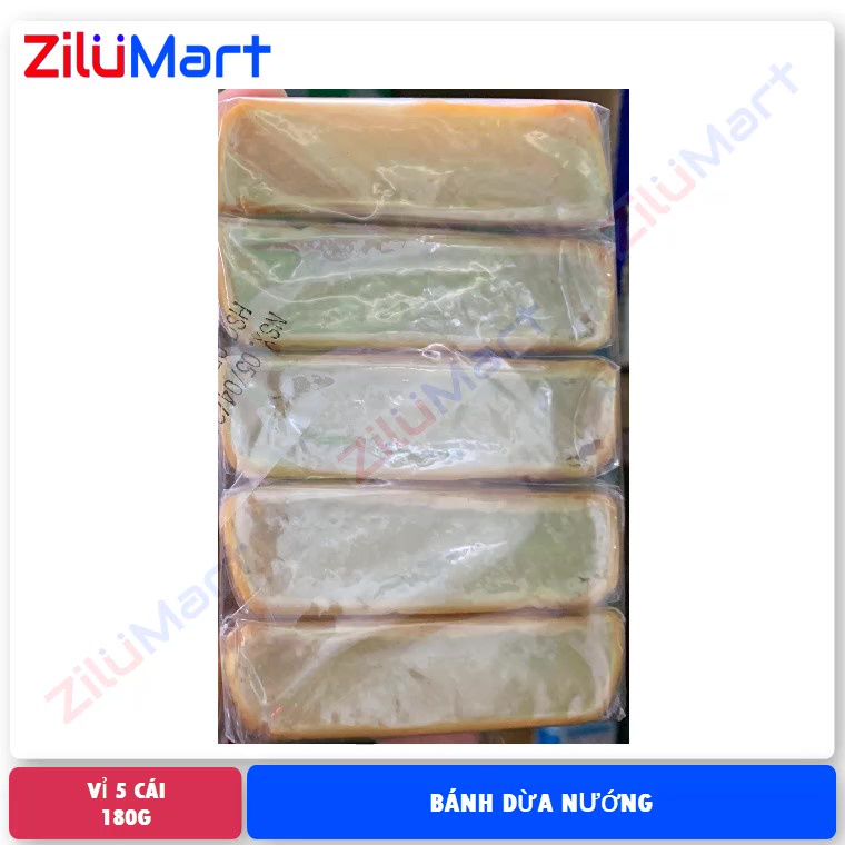 Combo 5 vỉ bánh dừa xà lam nướng thơm ngon loại 180g