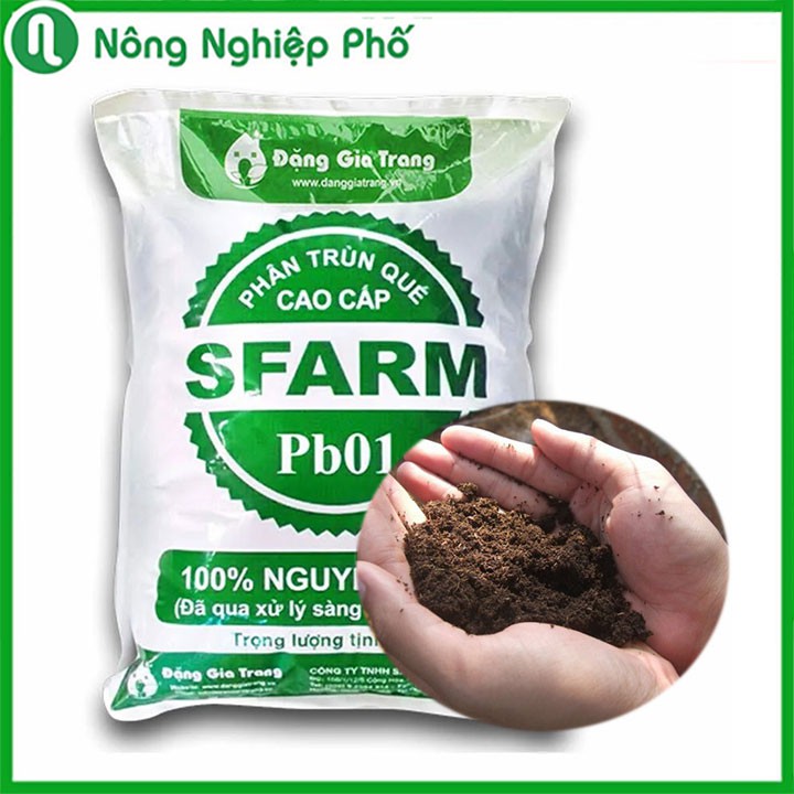 Phân Trùn Quế SFARM Dạng Bột Chuyên Dùng Cho Rau Sạch Và Hoa Kiểng Túi 2 Kg