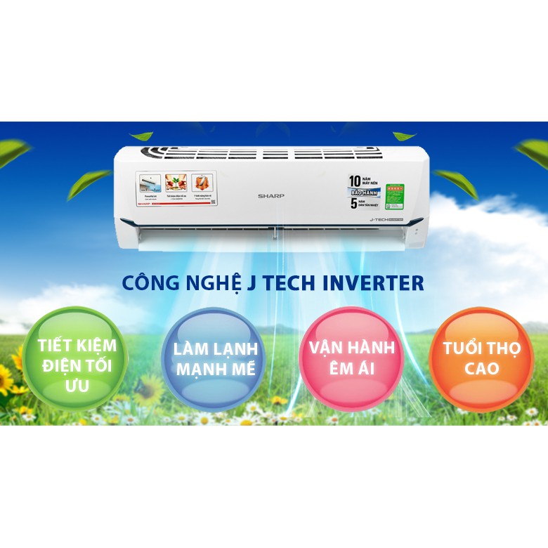 Máy lạnh Sharp Inverter 1 HP AH-X9XEW (Miễn phí giao tại HCM-ngoài tỉnh liên hệ shop)