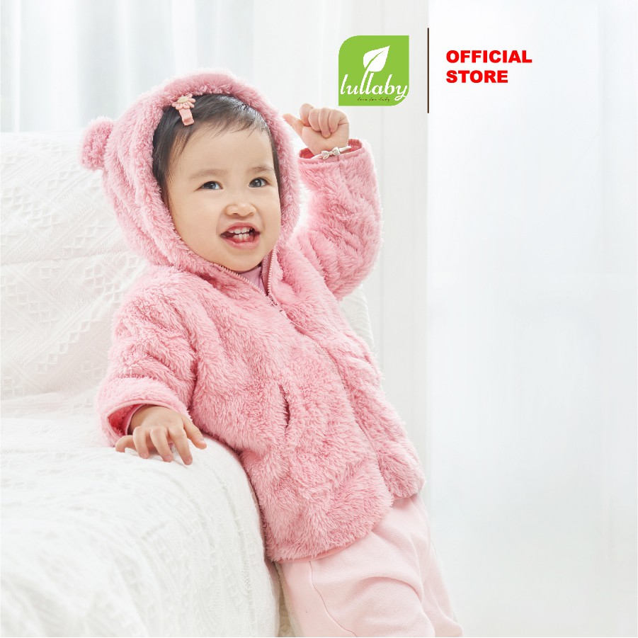 Áo khoác lông kéo khóa có mũ