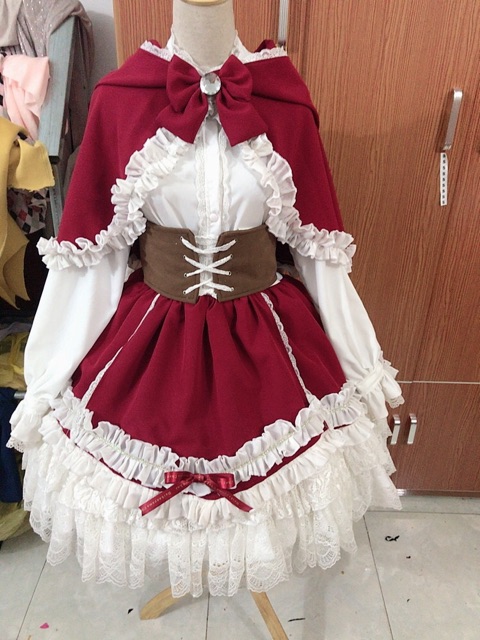 Váy lolita đỏ trắng | BigBuy360 - bigbuy360.vn