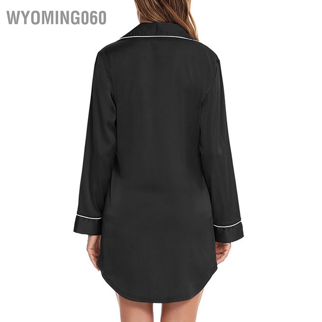 Áo Sơ Mi Ngủ Tay Dài Dáng Rộng Co Giãn Thoải Mái Thân Thiện Với Da Dành Cho Nữ