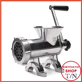 Máy xay thịt, xay cua quay tay cỡ đại bằng Nhôm cao cấp số 12