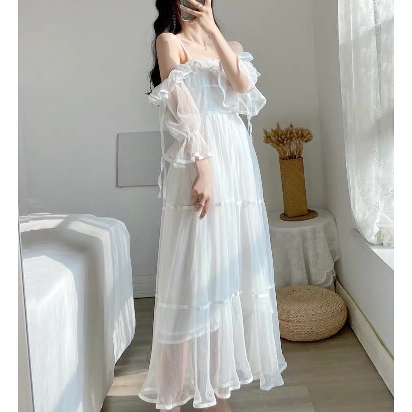 [Mã FAGREEN245 giảm 10% tối đa 30K đơn 99K] [CÓ FEEDBACK] Váy công chúa trễ vai ren ulzzang - V15 - jannahouse | BigBuy360 - bigbuy360.vn