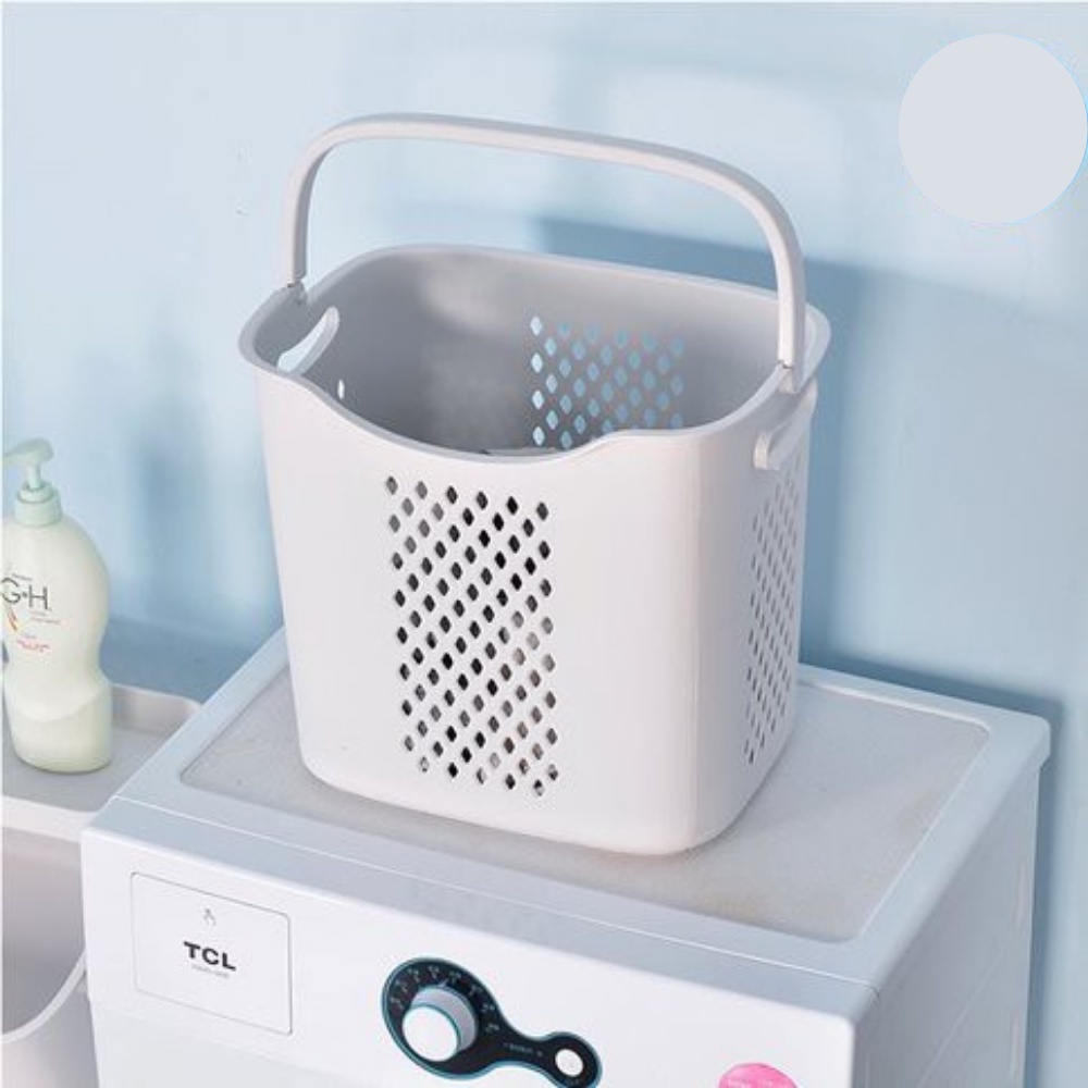 Giỏ caro cao, giỏ đựng đồ đa năng có quai xách nhựa Việt Nhật, Giỏ đựng quần áo thiết kế hiện đại 3373