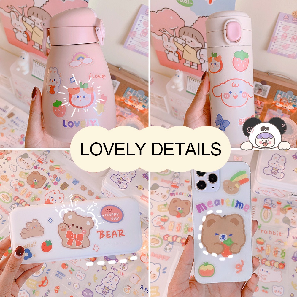 Cá Tuyết 2d Hoạt Hình Dán Nhựa Pvc Trong Suốt Miếng Dán Chống Thấm Nước Trang Trí Nước Miếng Dán Cho Bé Gái