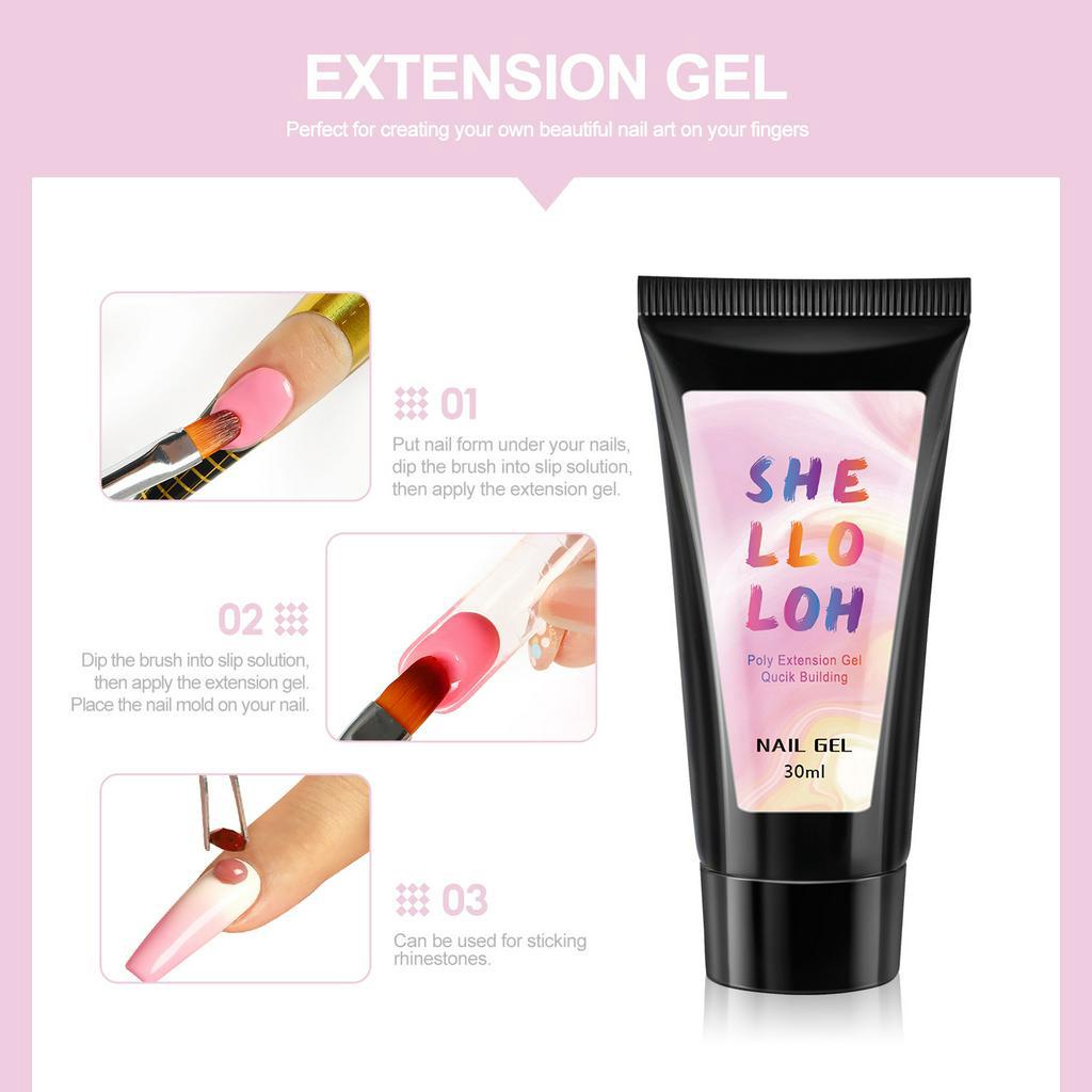 Gel Đắp Móng 30ML Nhanh Khô Không Cồn Lâu Trôi
