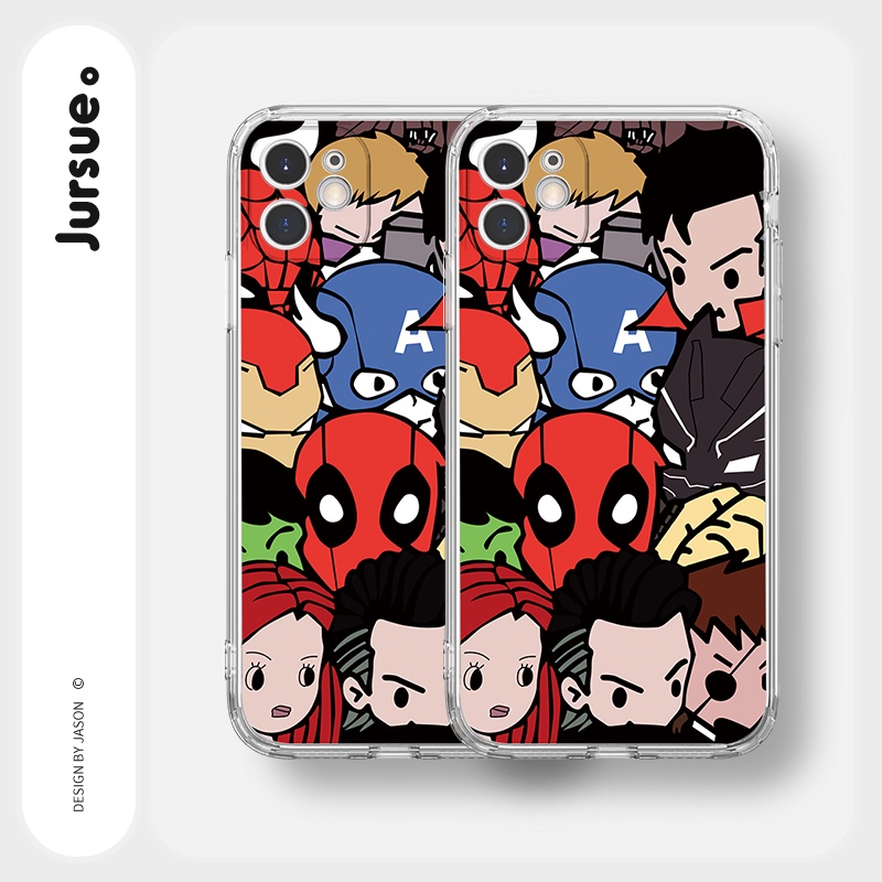 Ốp lưng JURSUE chống sốc hoạt hình dễ thương đẹp cho iPhone 13 12 11 Pro Max SE 2020 X XR XS ip 8 7 6 6S Plus kute Y210