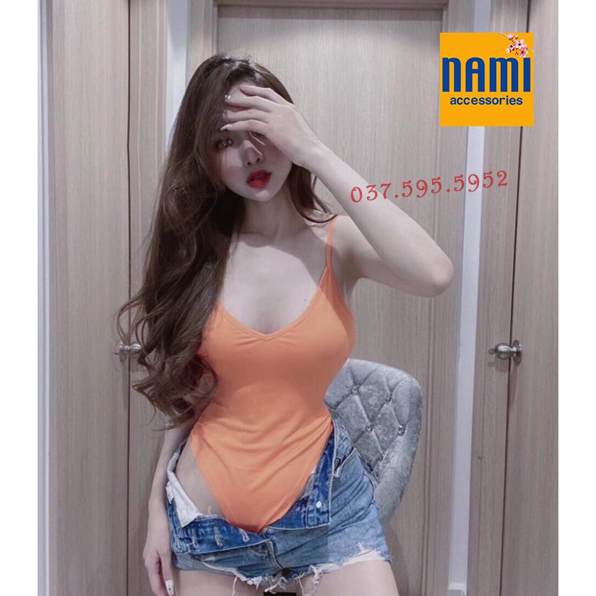 BODYSUIT HAI DÂY CỔ TIM SIÊU SEXY - QANU012