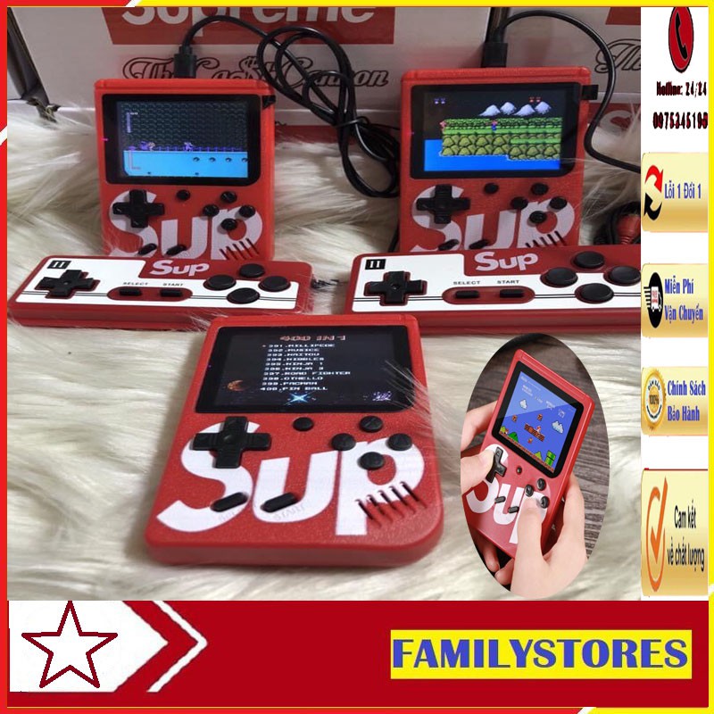 Máy Chơi Game 4 Nút Cầm Tay SUP 400 In 1 Tích Hợp 400 Trò Chơi Cho Bé