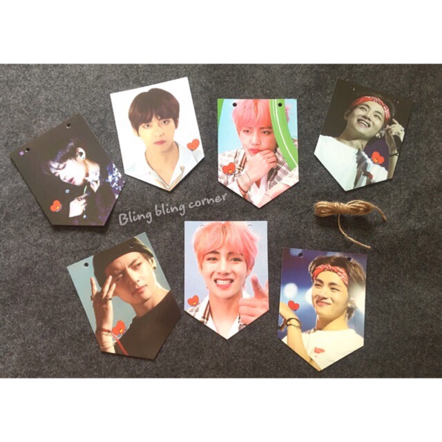 Set cờ treo trang trí các thành viên BTS