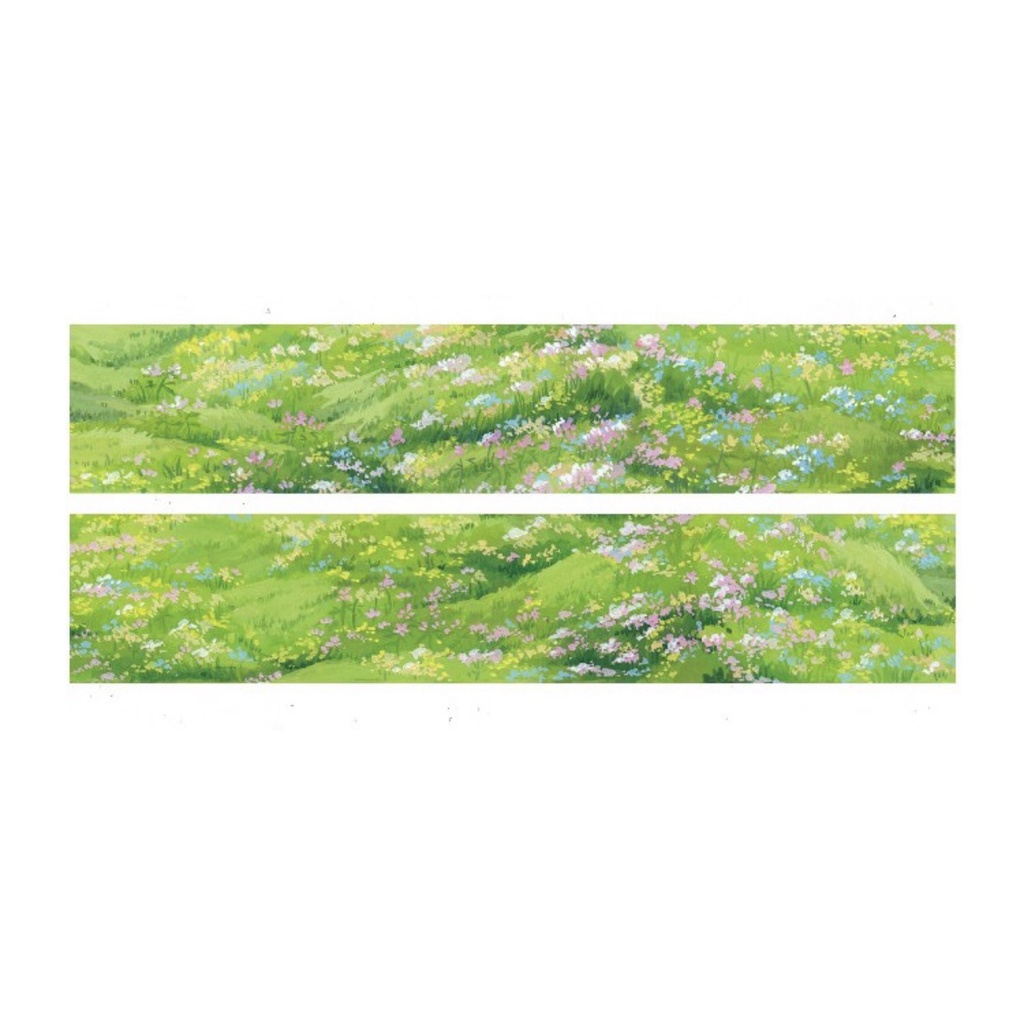 [Chiết] Washi tape 3,5x35cm, băng keo dán trang trí họa tiết cỏ làm tranh washi Mono_box
