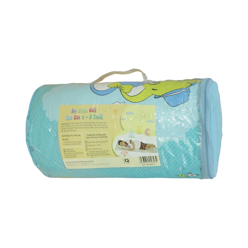 Bộ gối nệm trẻ em, bộ mền gối trẻ em  Hometex 4-5 tuổi
