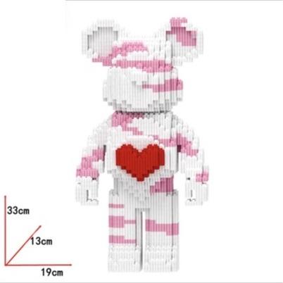 Bộ lego mô hình lắp ghép đồ chơi gấu Bearbrick 2000 chi tiết cỡ cực lớn 36cm/55cm sáng tạo