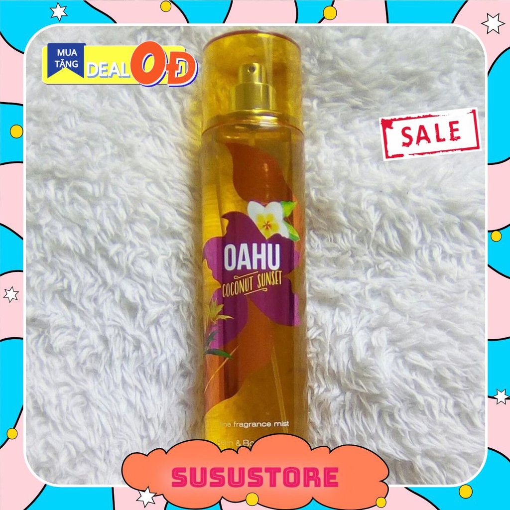 (Susustore) Xịt Thơm Toàn Thân Bath And Body Works  - Oahu Coconut Sunset (new) 236ml (Mỹ)