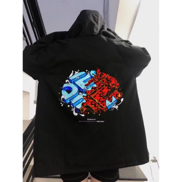 [Mã FASHIONT4WA2 giảm 10K đơn 50K] Áo khoác dù deggrey nước sôi lửa bỏng_ có size lớn