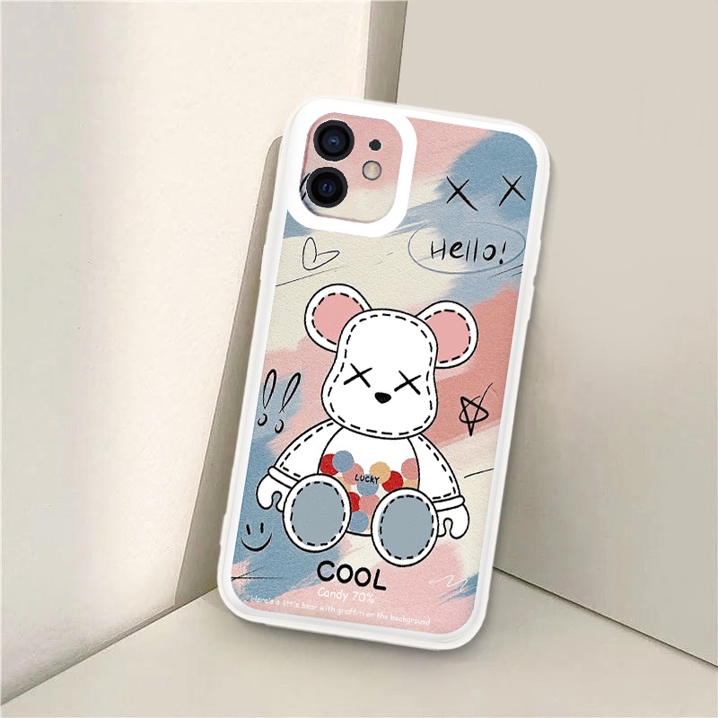 Ốp iphone - Ốp lưng iphone cạnh vuông viền camera Bear cool dành cho ip 6 đến 14promax - ng072