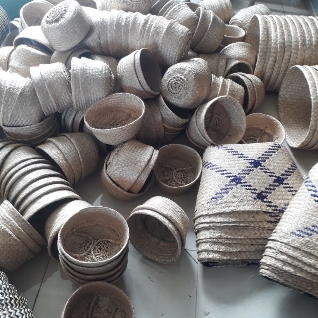 Giỏ cói ép tự nhiên