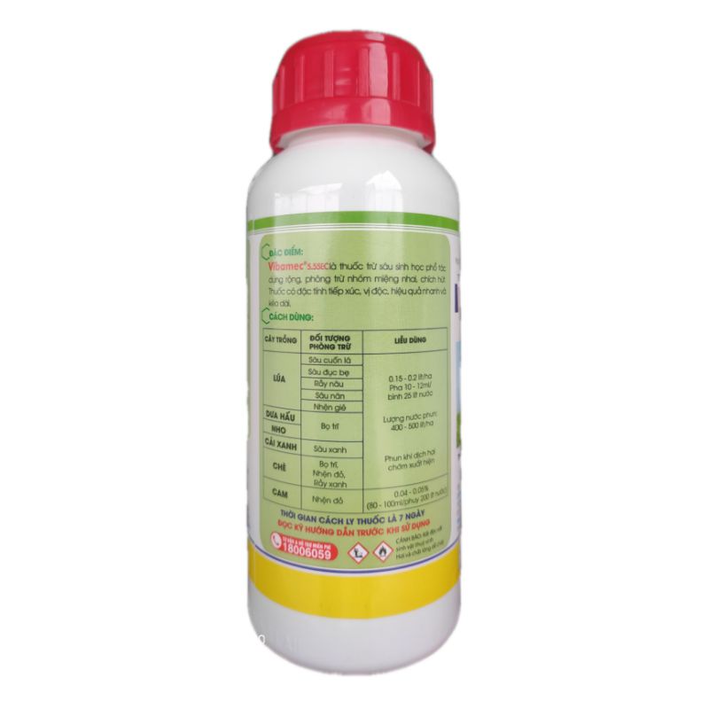 VIBAMEC 55,5EC Hợp Chất sinh học hợp chất cực mạnh Diệt Sạch Bọ trĩ, nhện, sâu 480ML