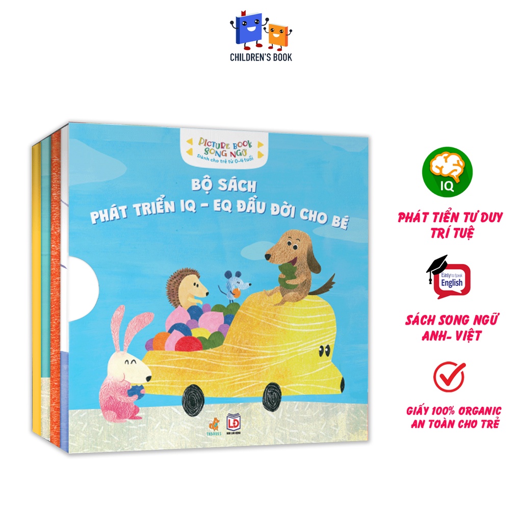 Sách - Truyện Tranh Song Ngữ - Bộ Sách Phát Triển IQ - EQ Đầu Đời Cho Bé (0-3 tuổi)