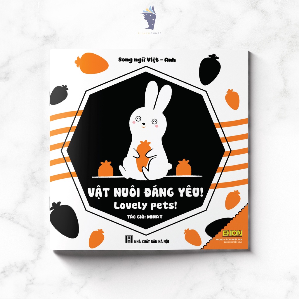 Sách bộ 3 cuốn Ehon cho trẻ Sơ sinh kích thích thị giác - Song ngữ Việt Anh