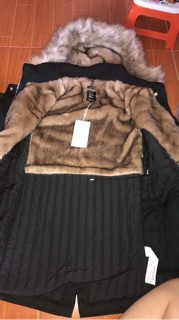 Parka zara lót lông