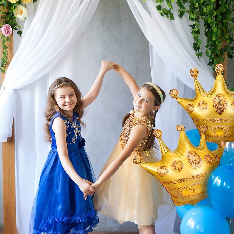 Bong Bóng Nhôm Hình Vương Miện Trang Trí Tiệc