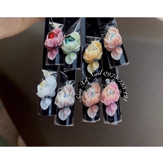 Hoa bột ôm charm đá cực đẹp (100A..G)