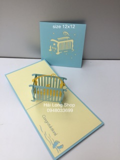 Cũi Trẻ Em ( baby ) - Thiệp 3D