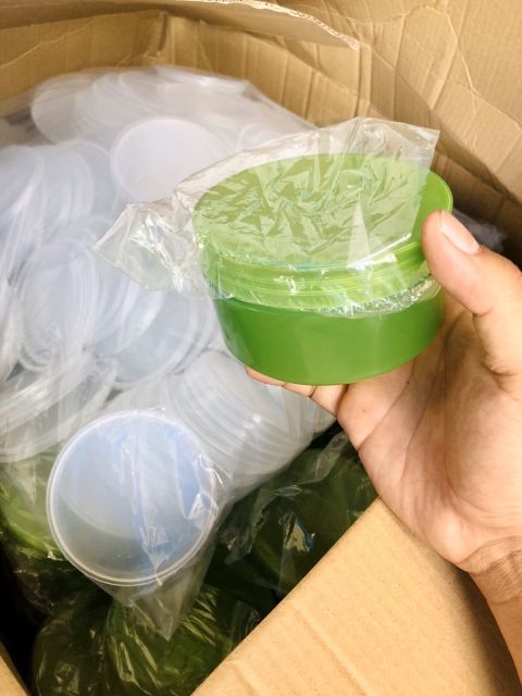 HỦ ĐỰNG KEM BODY 250G MÀU XANH