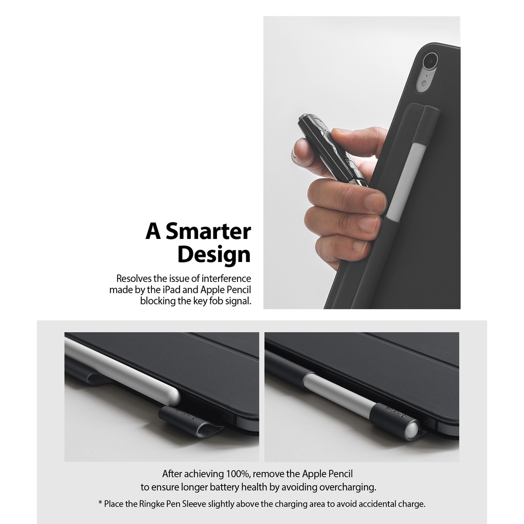 Ống Đựng Bút Cảm Ứng Ringke Bằng Da Nhân Tạo Cho Apple Pencil/Samsung S Pen Tiện Lợi