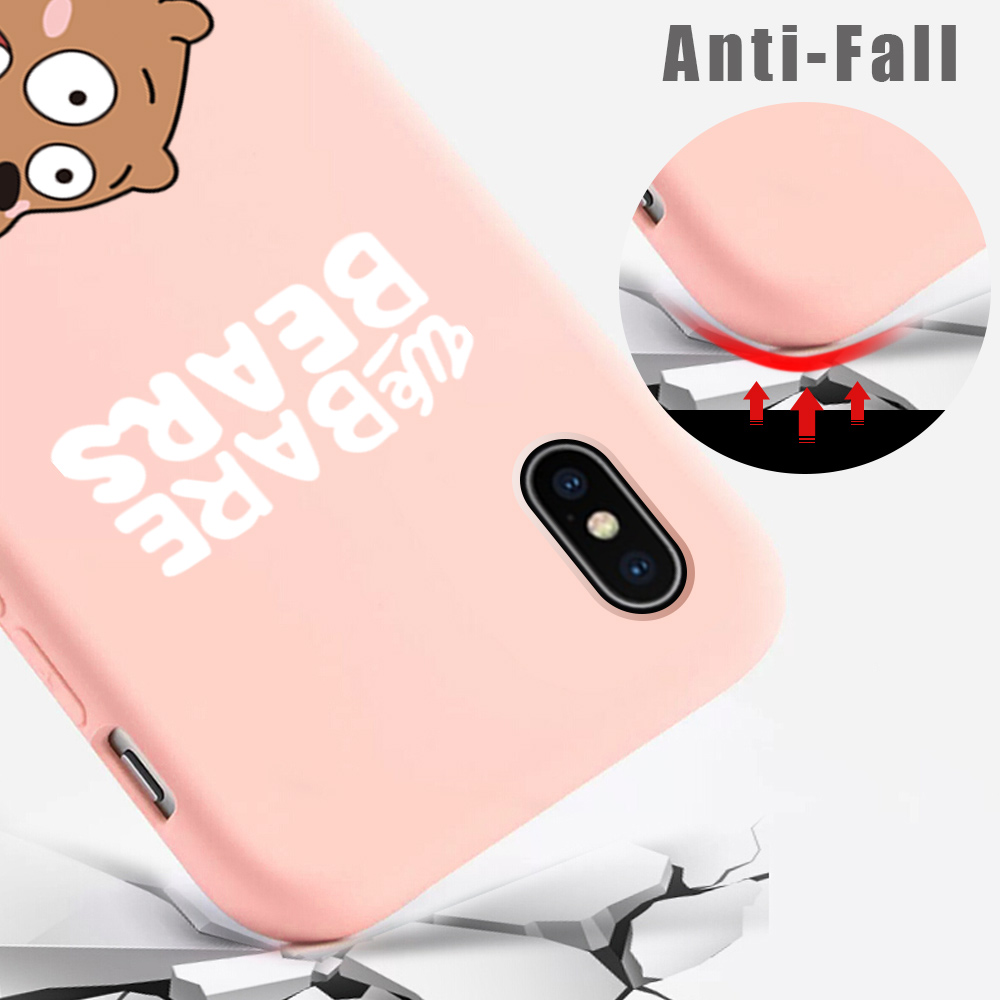 Ốp lưng điện thoại Xiaomi Redmi Note 10 4G Note 10s Note 9T Cartoon Case We Bare Bears Panda Ice Bear Phone Casing For Girls Boys Liquid Silicone Full Cover Softcase