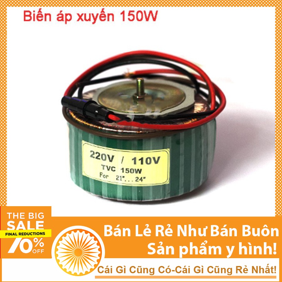 HAUI Biến Áp Xuyến 220VAC-110VAC Hoàn Cầu ( Dây Đồng 100% ) DHCNHN