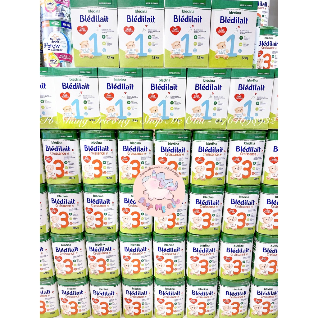 [SHIP AIR] Sữa Bledilait nội địa Pháp số 1 2 3 4 trọng lượng 900g