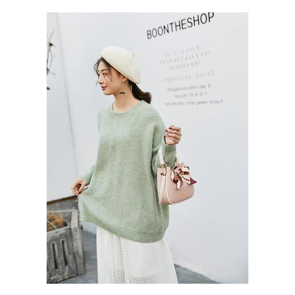 Túi Xách Đeo Chéo JASMIN NOIR Da PU Đính Nơ Thời Trang Cho Nữ