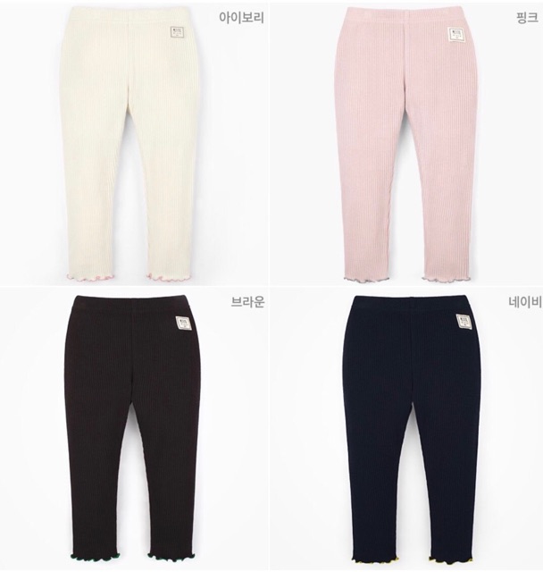 Quần legging thun gân gái lớn