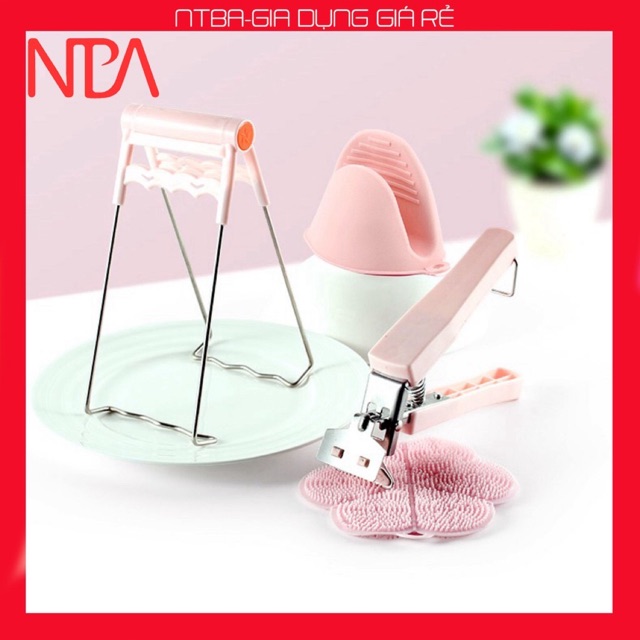 SÉT 4 DỤNG CỤ GẮP ĐỒ NÓNG THỨC ĂN