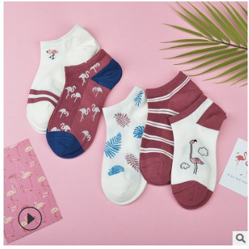 Tất ngắn họa tiết hồng hạc