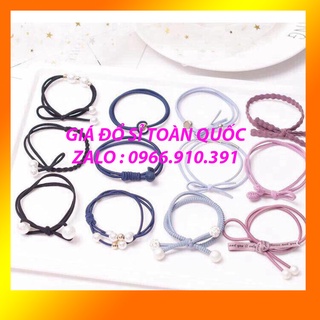 Hộp 12 Chun Buộc Tóc Hàn Quốc Đủ Kiểu Siêu Hot [ hộp buộc tóc 12 chếc ]