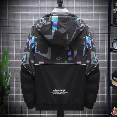 Áo khoác hoodie dáng rộng phối màu thời trang thu đông mới cho nam