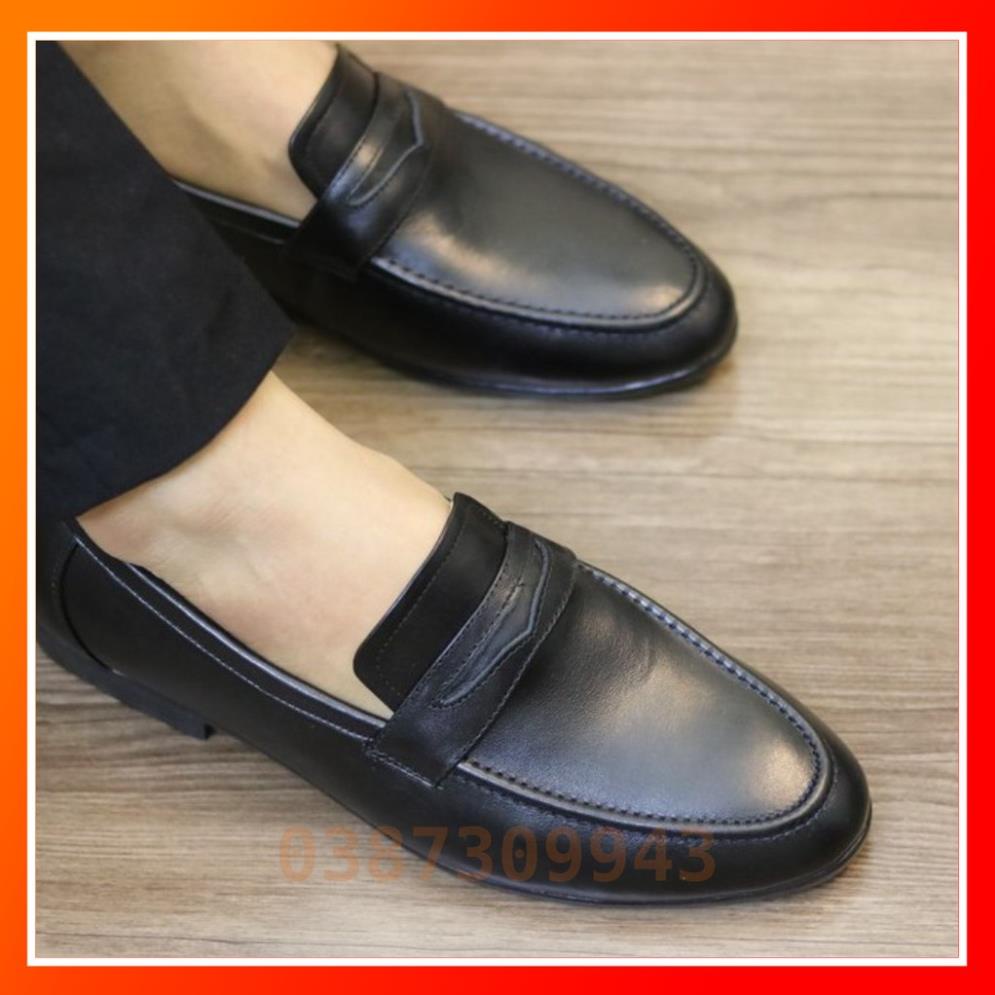 Giày Loafer Nam Công Sở Cao Cấp Tại Hà Nội - Da LÌ - Đế Khâu Chắc Chắn - Mã X076 🏌️