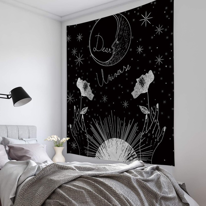 Thảm Treo Tường Trang Trí Phòng Ngủ 95*73cm Hình Lá Bài Tarot Độc Đáo Đẹp Mắt