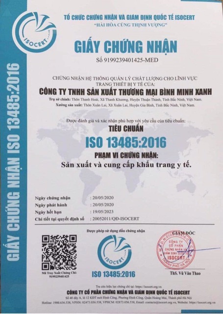 Khẩu trang y tế 4 lớp Bình Minh (hộp 50c hàng dày đẹp) | BigBuy360 - bigbuy360.vn