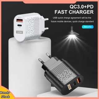 Bộ sạc nhanh usb-a type-c qc3.0 20w pd cho iphone android