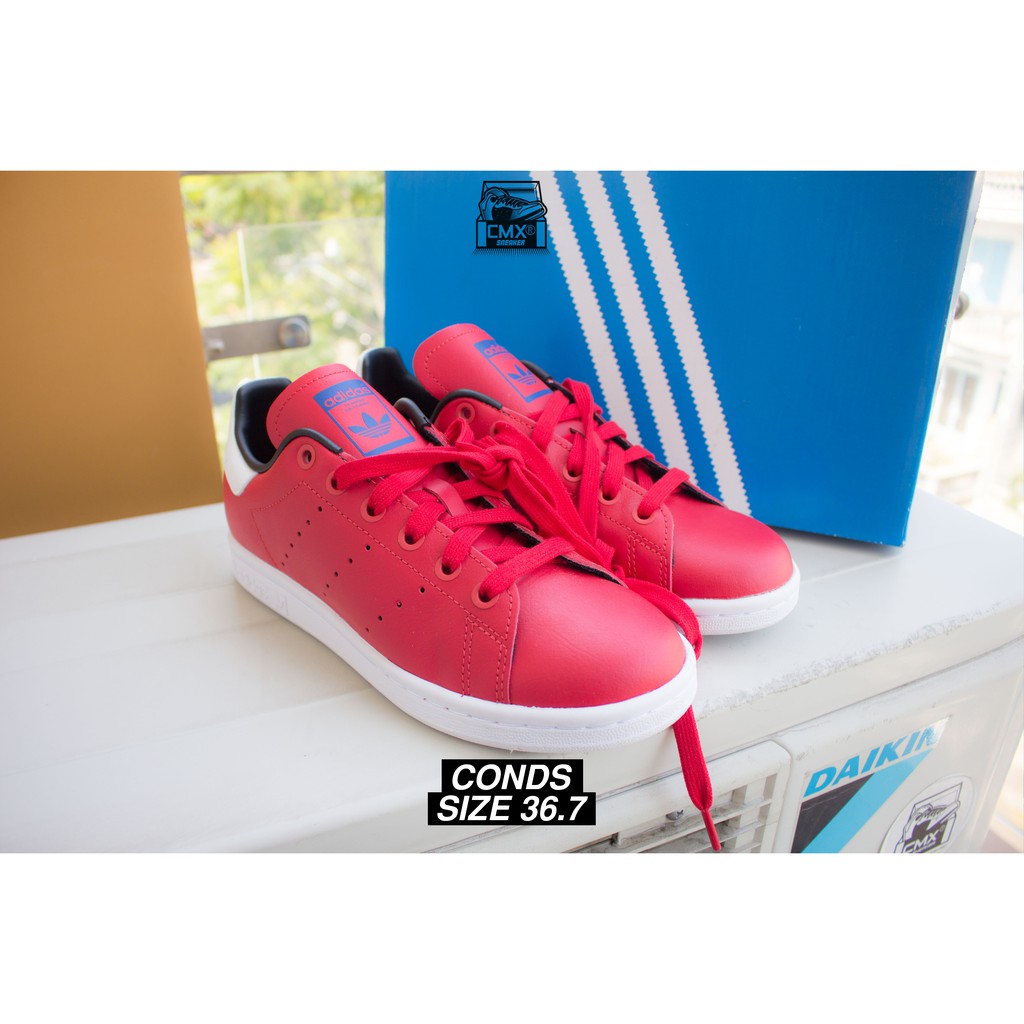 😘 [ HÀNG CHÍNH HÃNG ] Giày Adidas Stan Smith Core Red Reflective - Size 36.7 - REAL AUTHETIC 100%